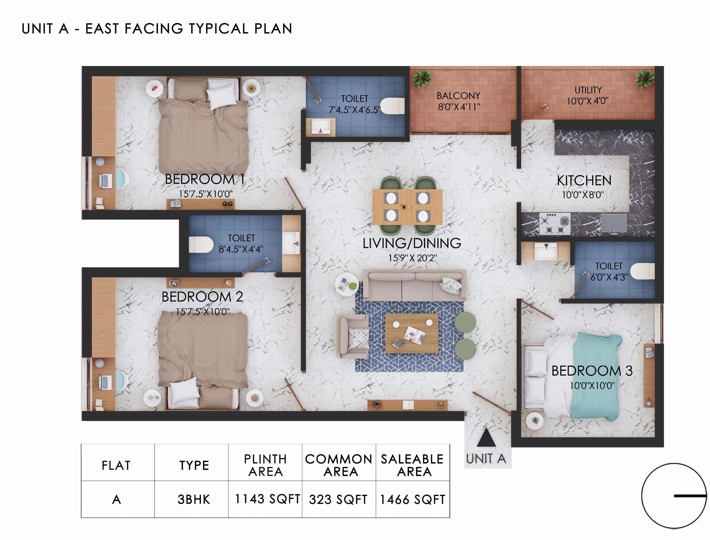 CRT Magilagam, Unit A floor plan