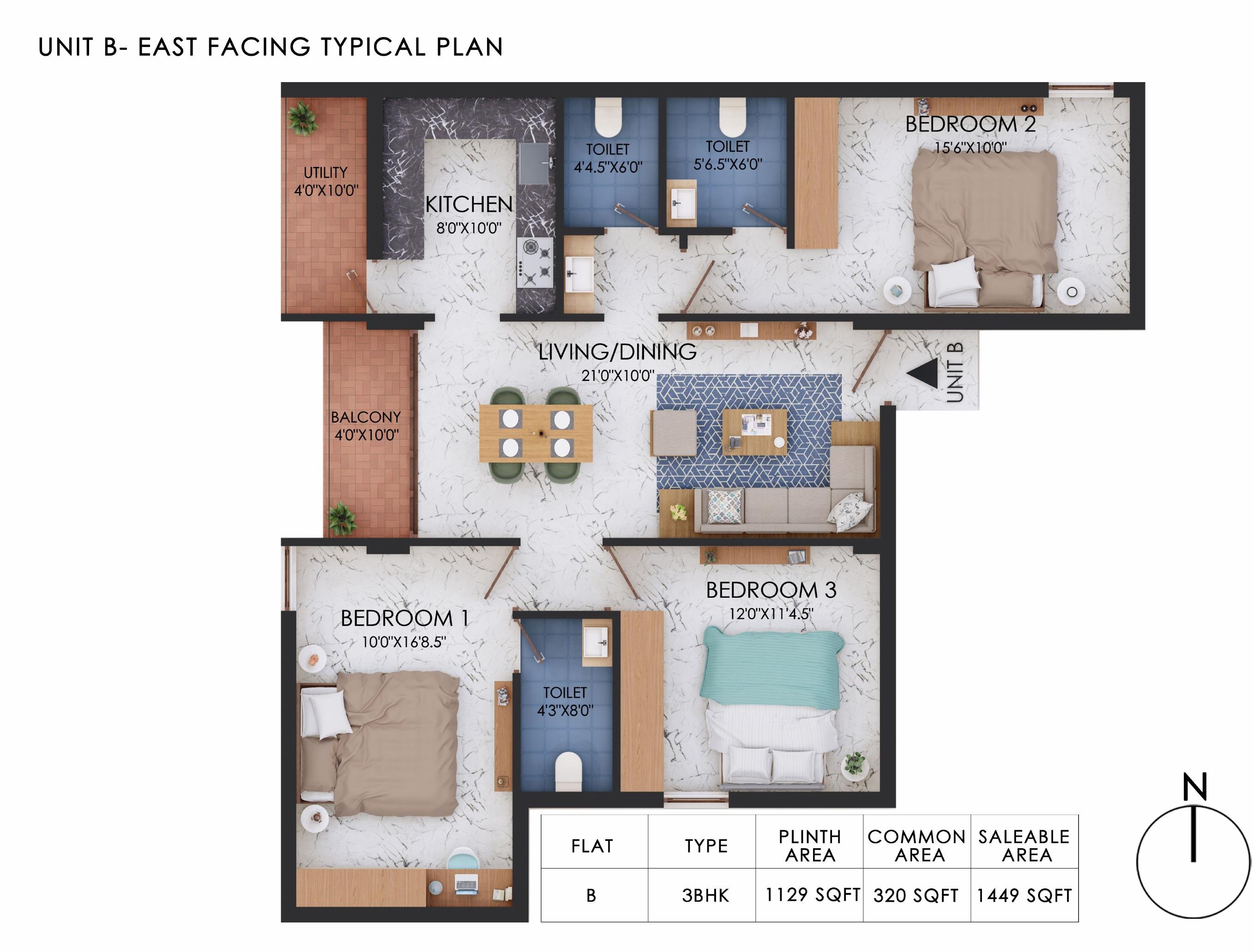 CRT Magilagam, Unit B floor plan