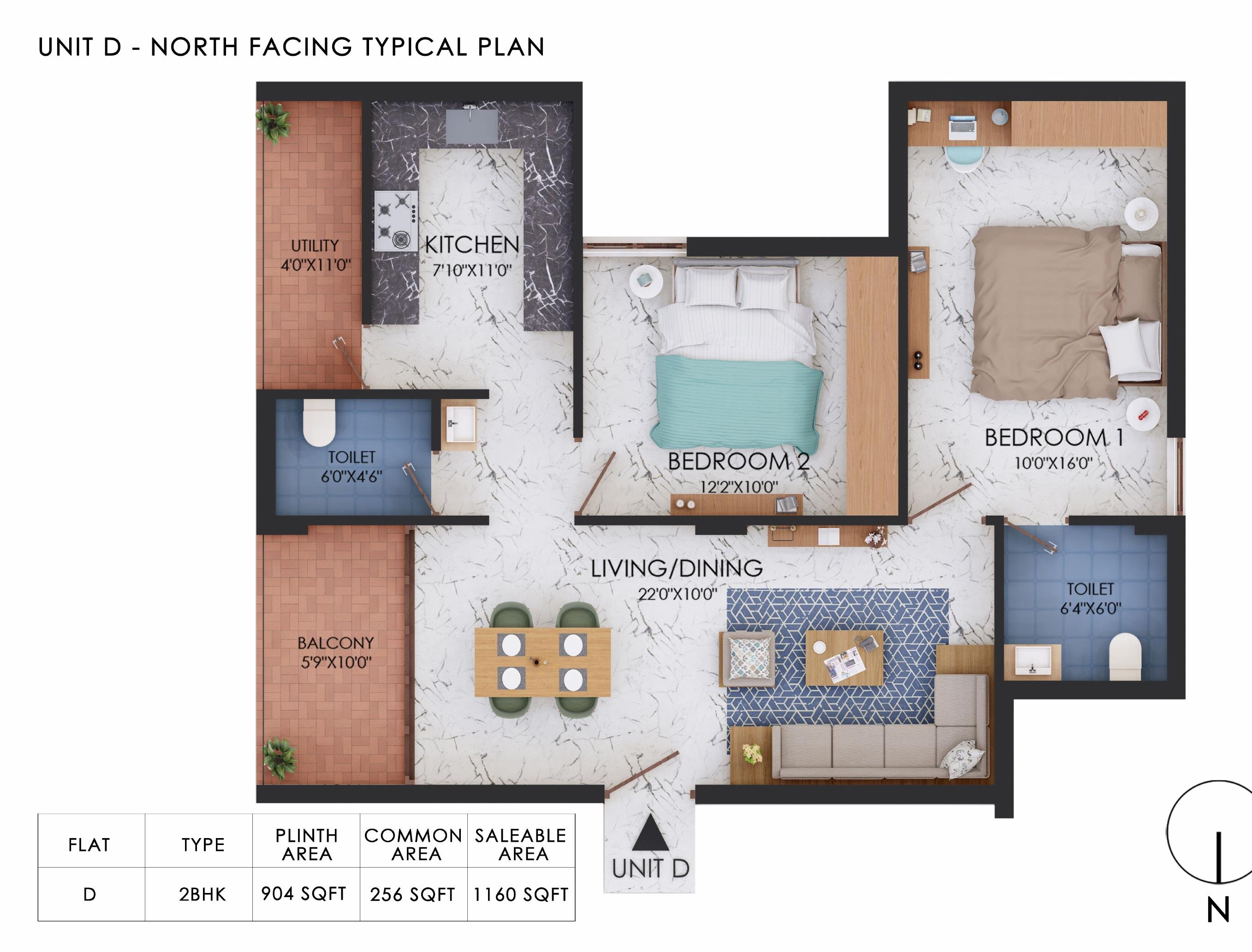CRT Magilagam, Unit D floor plan