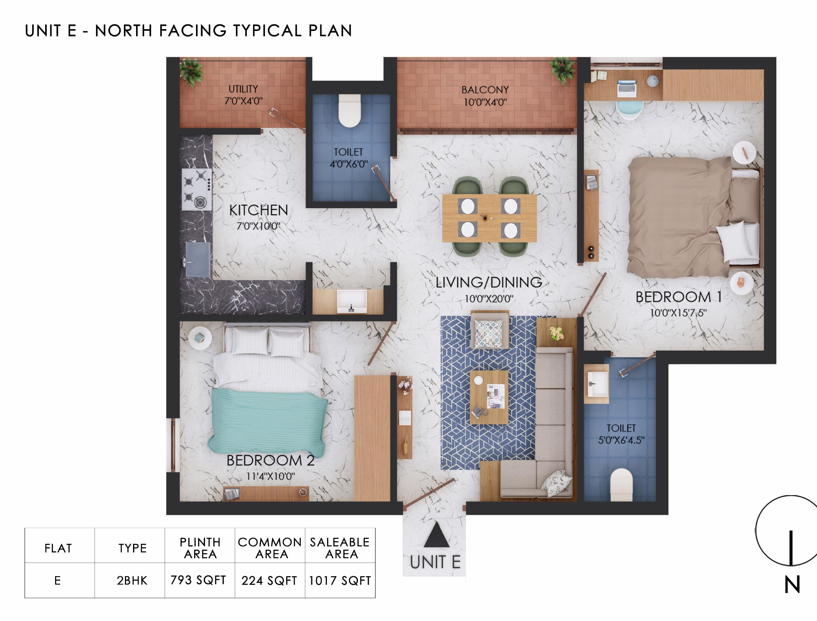CRT Magilagam, Unit E floor plan