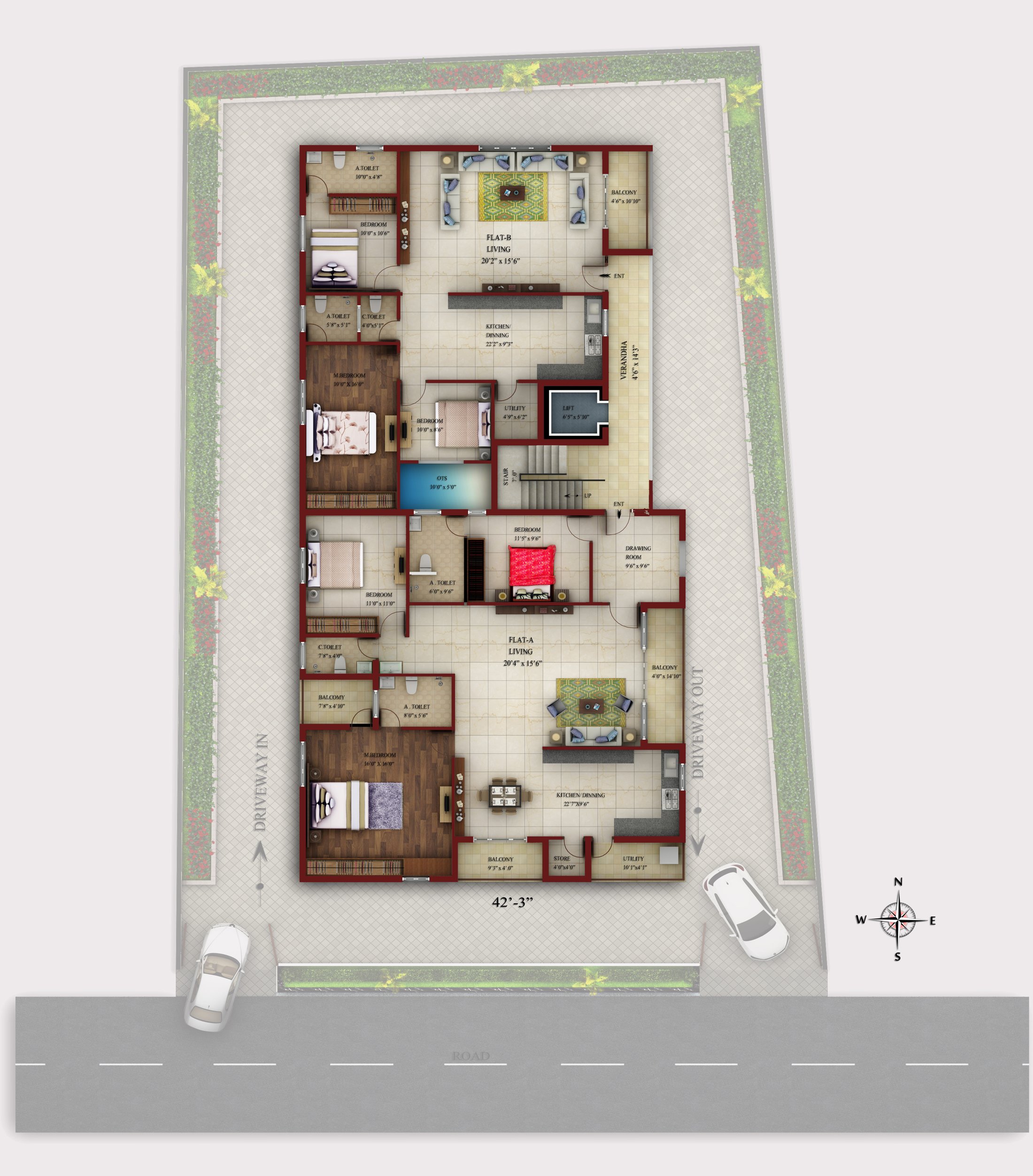 CRT Shanmuga, Floor plan & site layout floor plan